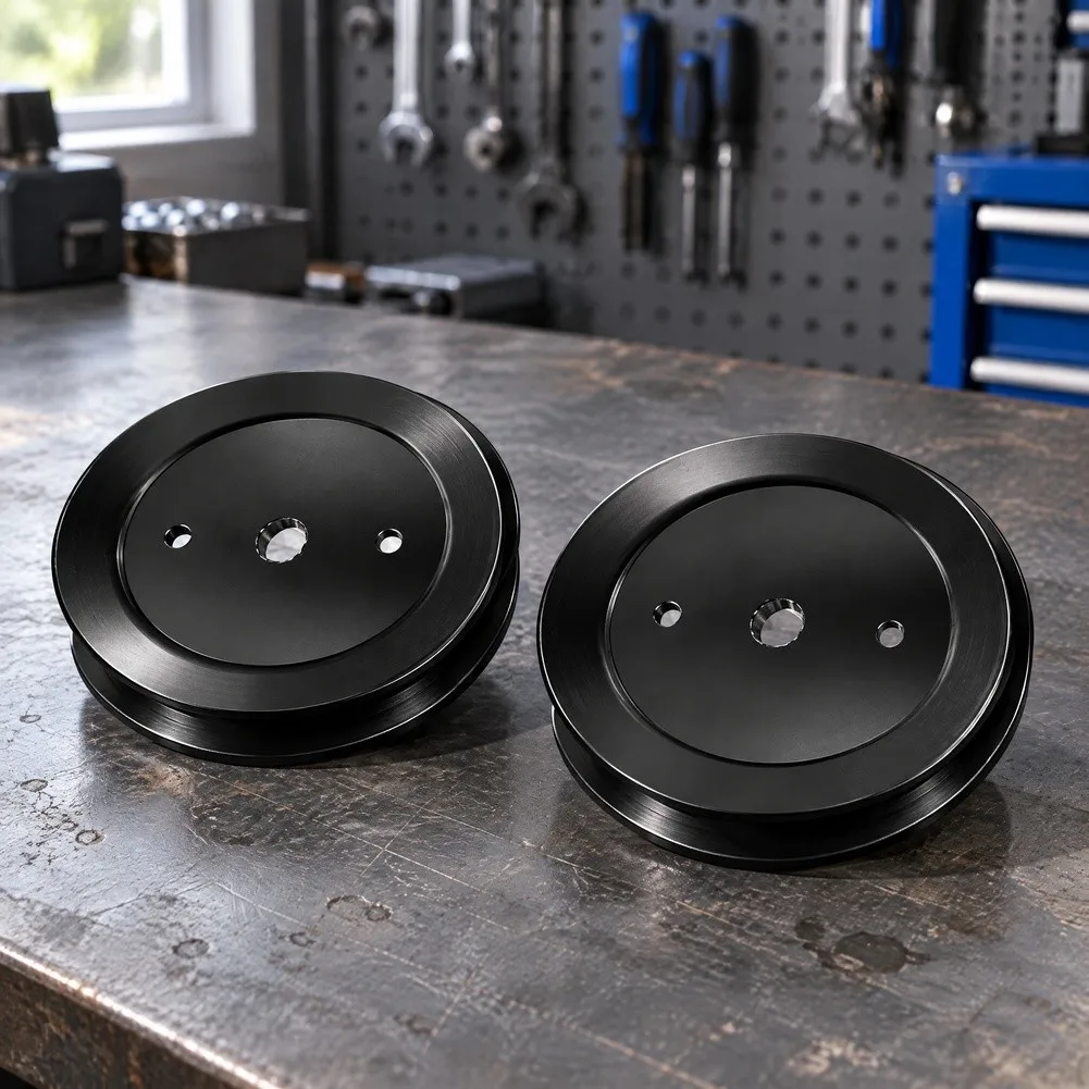 2pcs Spindle Pulley For Craftsman 195945 197473 For Poulan 532197473 Lawn=Mower Deck Part Robust Construction Smooth Operation