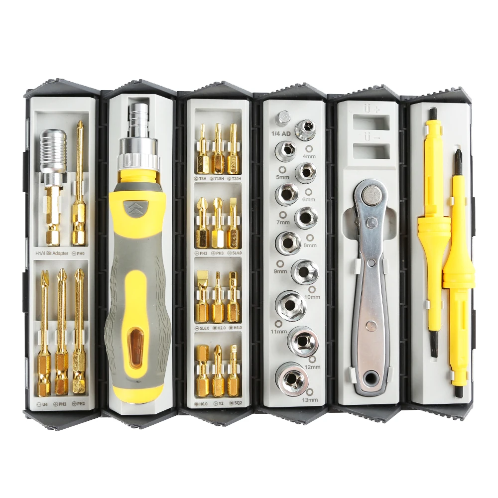 33 piece set socket wrench screwdriver portable tool kit multifunctional household repair ratchet combination tool