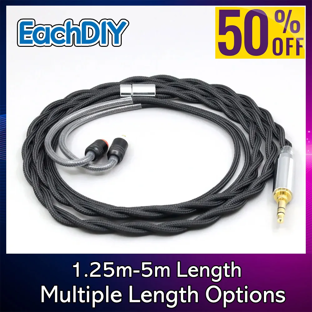 ナイロン 99% 純銀パラジウムグラフェンゴールドシールドイヤホンケーブルソニー IER-M7 IER-M9 IER-Z1R ヘッドセット 2 コア 8311