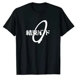 Cable Tie Kanji Hiragana Kessoku Band Rocker Band T-Shirt Japanese Fashion Graphic Tee Tops Letters Printed Aesthetic Clothes