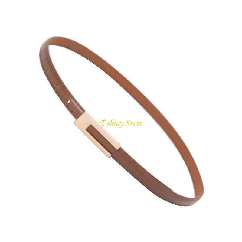

N58F Adjustable Buckle Waist Belt Universal Waist Belt for Women Jeans Skirt Coat