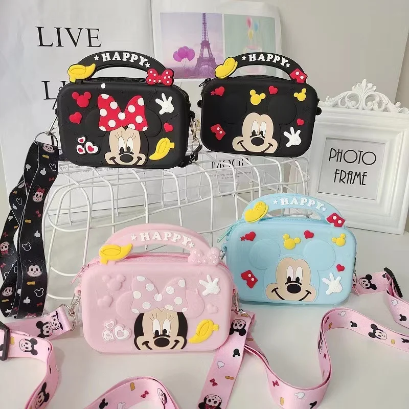 Disney Mickey Mouse Minnie Handbag Bags for Girls Mickey Mouse Bag Cartoon Mini Kawaii Backpack Purse for Girls Children Gift