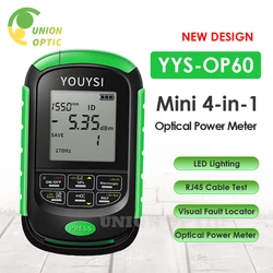 YOUYSI New Optical Tester Tool Fiber Optic Power Meter Network Cable Test OPM with Visual Fault Locator and LED Lighting VFL