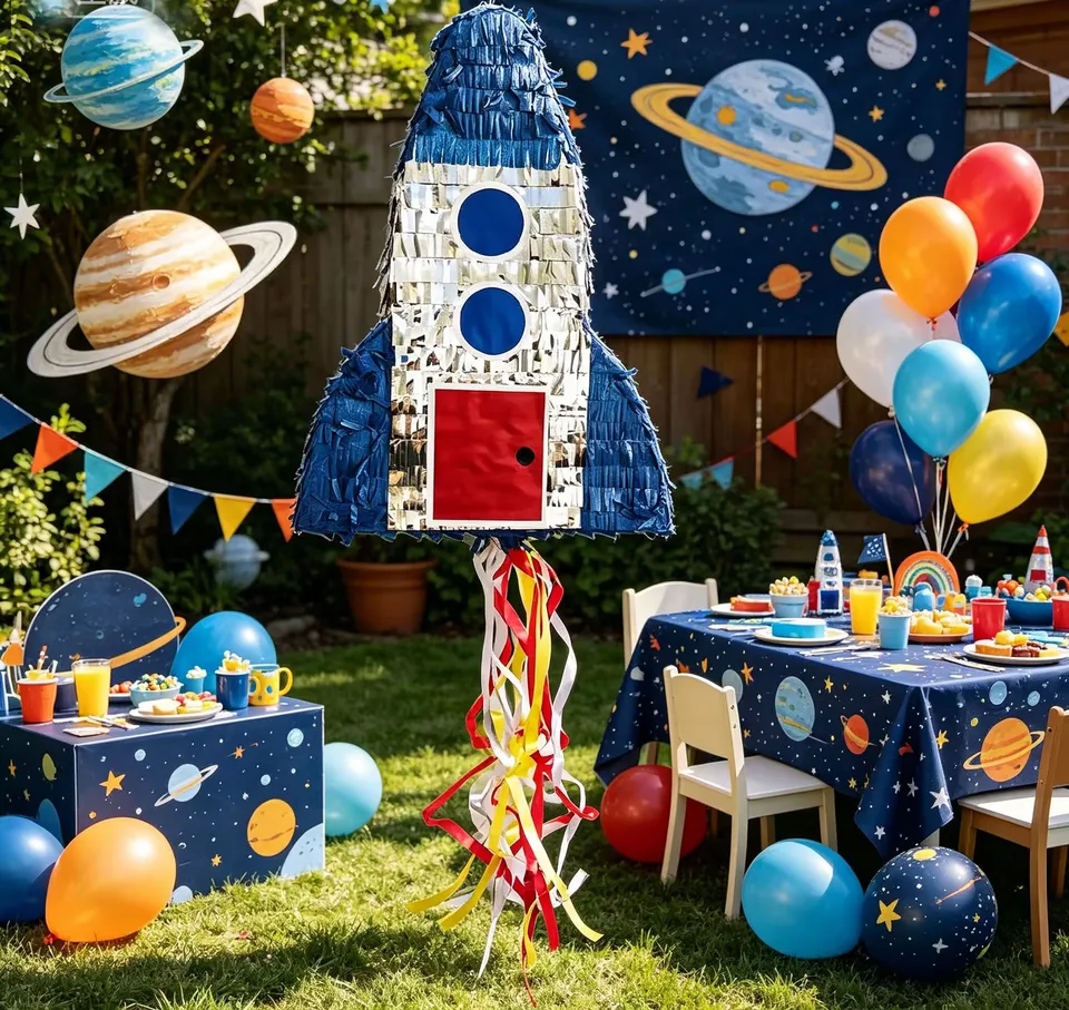 Nislai Rocket Pinata fête de l'espace fusée Anniire de Pinata Cadeau
