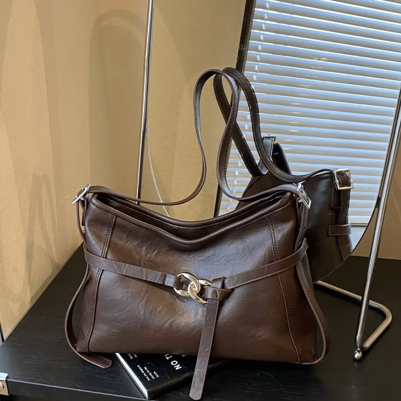 

Oversized Tote Bag for Women 2026, Vintage Style Shoulder & Crossbody Bag - Spacious, Minimalist Casual Purse for Fall Winter