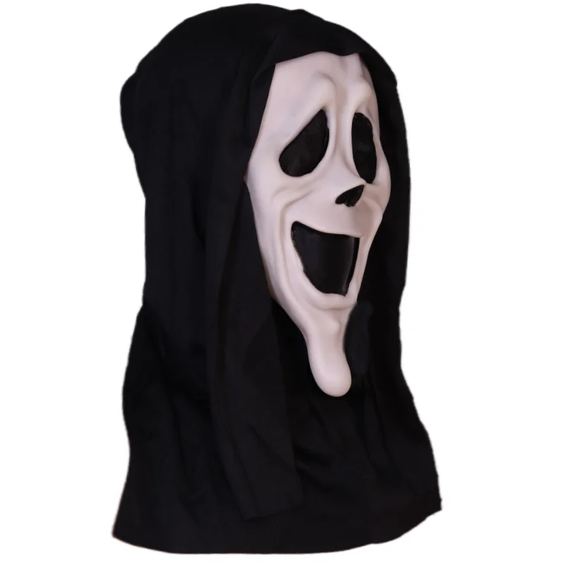 Horror Ghost Mask Realistic Scream Tongue Scary Ghost Face Latex mask  Cosplay killer Mask Demon Slayer Halloween Costume