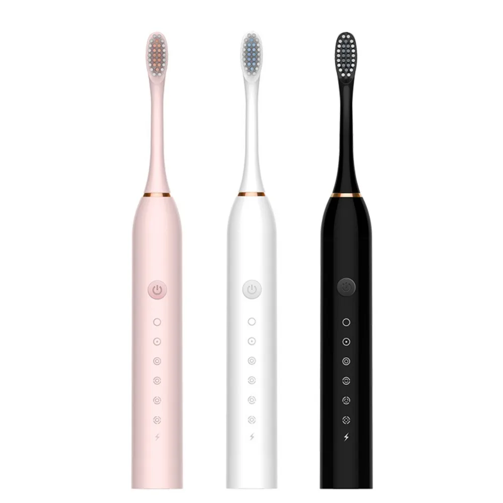 4 Replaceable Brush Heads Electric Toothbrush 42000 Strokes 6 Cleaning Modes USB Rechargeable Toothbrush Replacement Head