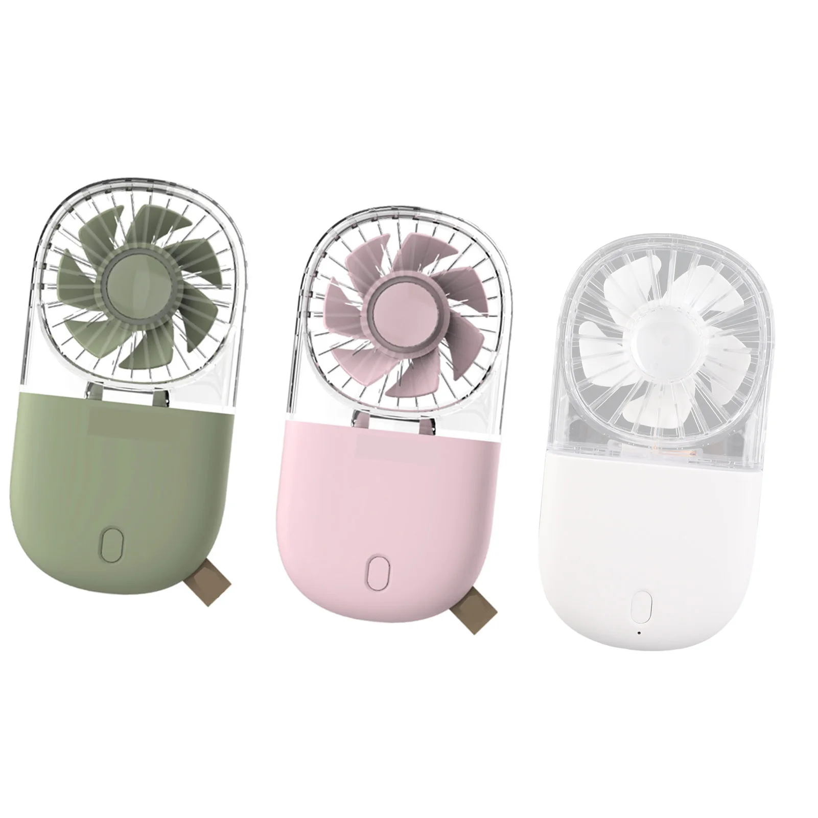 

Перезаряжаемый USB-вентилятор: портативный ручной мини-вентилятор, настольный складной вентилятор, вентилятор-кулон, прозрачный.