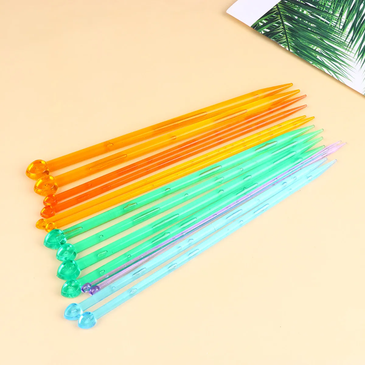 

1Set Acrylic Knitting Stick Set 35Cm Easy Grip Less Fatigue Hand Knitting Tool for Sweaters Mufflers Rugs DIY Crochet Needle