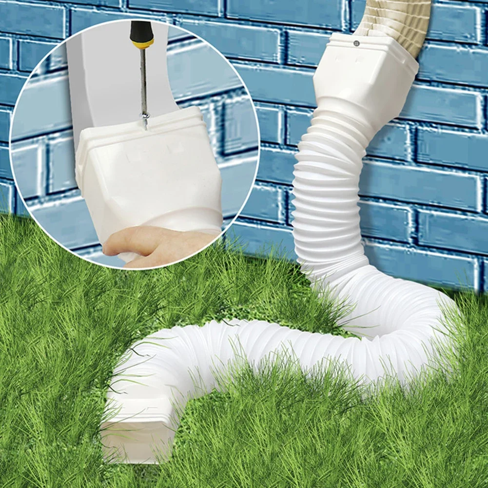 

Rain Gutter Downspout Extension Flexible Downspout Extender Extension Water Tube Plastic Extension Pipe for Rainwater Drainage