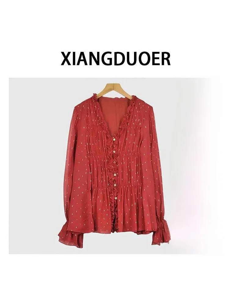 

Корейская женская кофта с V-образным вырезом и длинными рукавами, свободного кроя, однотонная, повседневная, зимняя, новинка, модный топ