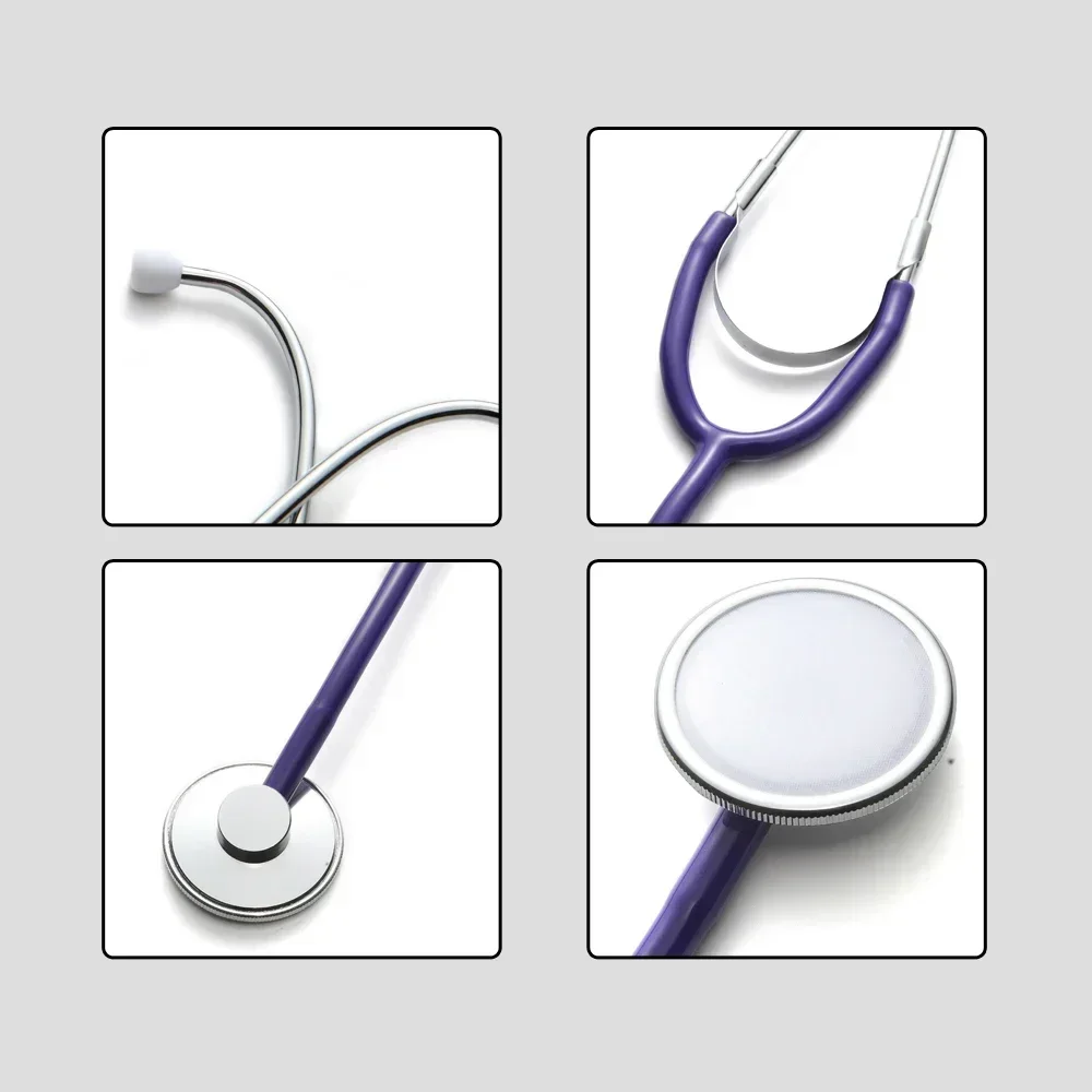 4Pcs Portable Single Head Stethoscope Doctor Medical Equipment Professional Cardiology Stethoscope Student Vet Nurse Medical