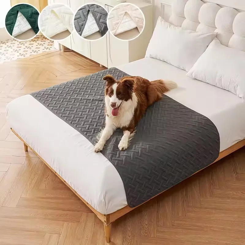 Kids Pets-Friendly Waterproof Sofa Cushion Stain-resistant Sofa Slipcovers Anti-scratched Geometric Pattern Dustproof Seat Cover