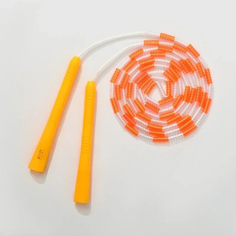 Adjustable soft bead skipping rope for primary school students, adult fitness pattern bamboo skipping rope