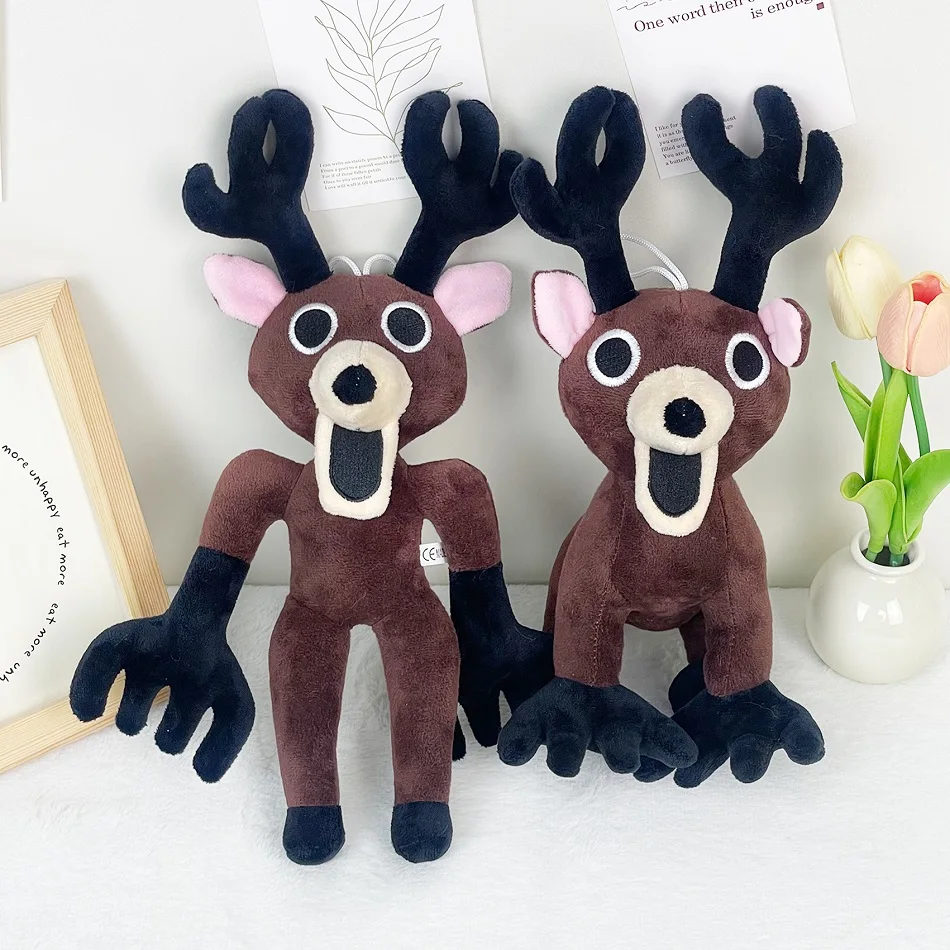 

Hot 36cm 99 Nights Horror Game The Forest Deer Plush Toys Cotton Stuffed Doll Anime Animal for Kids Birthday Gift Halloween Gift