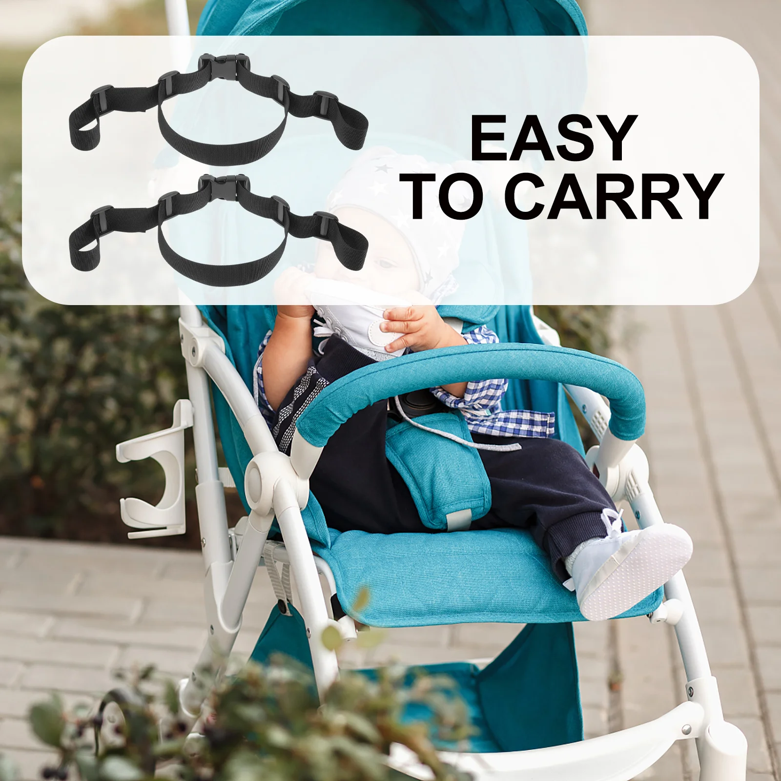 2개입 유아용 의자 스트랩 교체용 조절 가능한 안전 벨트 유아용 의자 유모차 안전 하네스 스트랩 벨트