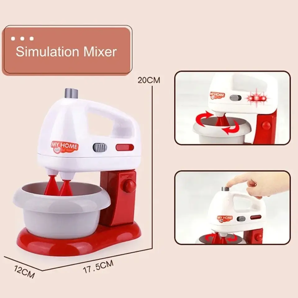 Ensemble Cuisine Jouet – Machine à Café, Mixeur, Grille-Pain – Avec Lumière, Son, Eau Qui Coule – Cadeau Enfant 3+