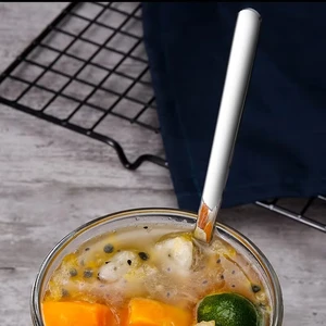 304 spoons of long strap stainless steel, stirring ice cream and coffee spoons, kitchen utensils, 5pcs 10 Main Teaspoint Sales - №9