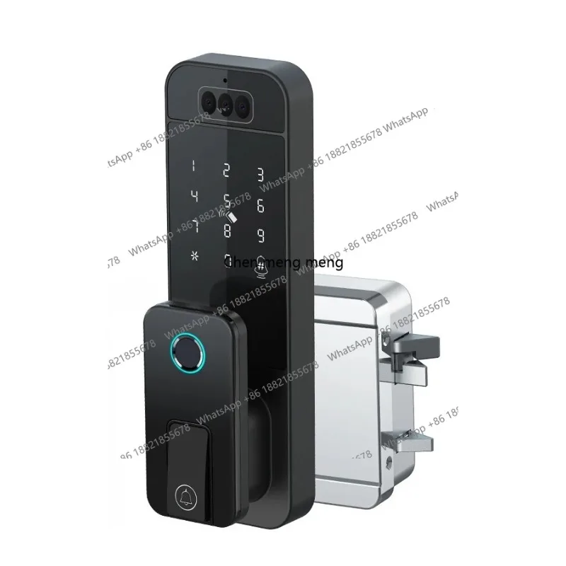 Digital Face Palm Unlocking Fingerprint Code Lock For Outdoor Gate Waterproof Tuya Wifi Samrt Electronic Lock For Home