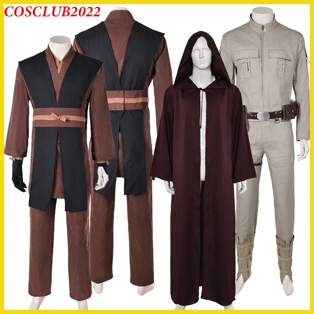 

Male Men Anakin Cosplay Sky Walker Clothing Costume Movie Space Battle Roleplay Jacket Pants Girdle Gloves Cloak Halloween Suit