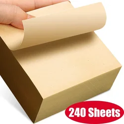 80Sheets/PC Kraft Paper Memo Pad Posted It Khaki / White Sticky Notes Bookmark Writing Pads Office Shool Stationery Supplies