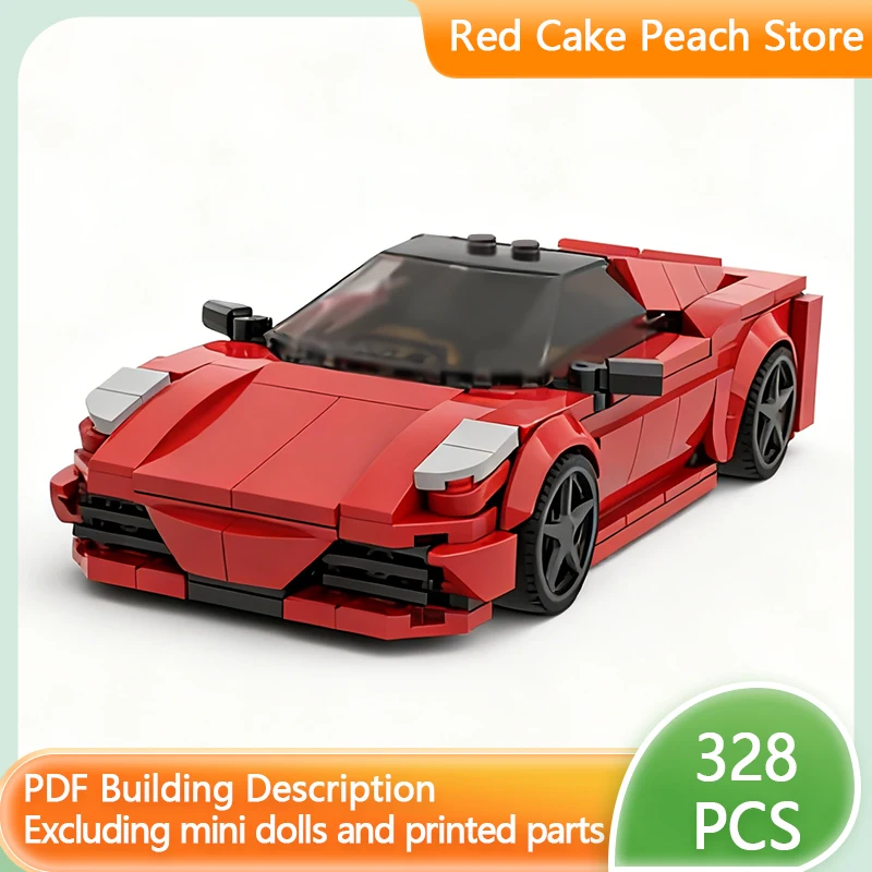 

Модель скоростного гоночного автомобиля MOC, строительные кирпичи F430, высокопроизводительный спортивный автомобиль, модульная технология, детские подарки, сборка игрушек, костюм