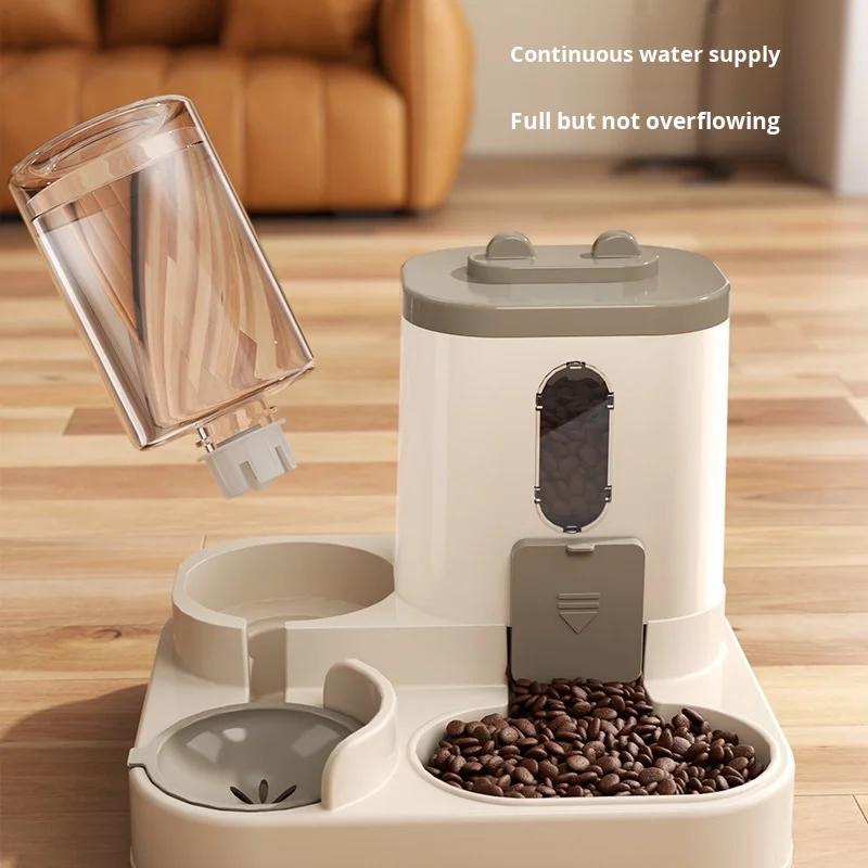 وعاء تغذية أوتوماتيكي بنمط صلب من STLF، وعاء مزدوج للقطط والكلاب، حوض مياه الشرب المتكامل، مستلزمات الحيوانات الأليفة