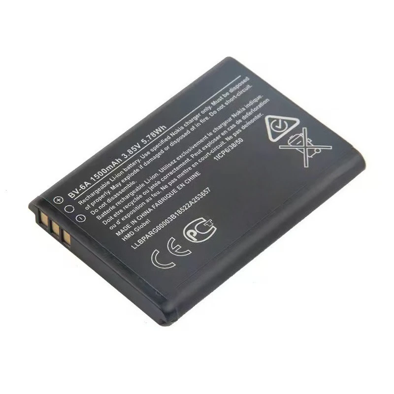 New Rechargeable Mobile Phone Battery BV-6A 3.85V 1500mAh for Nokia 4G Banana2060 3606 5250