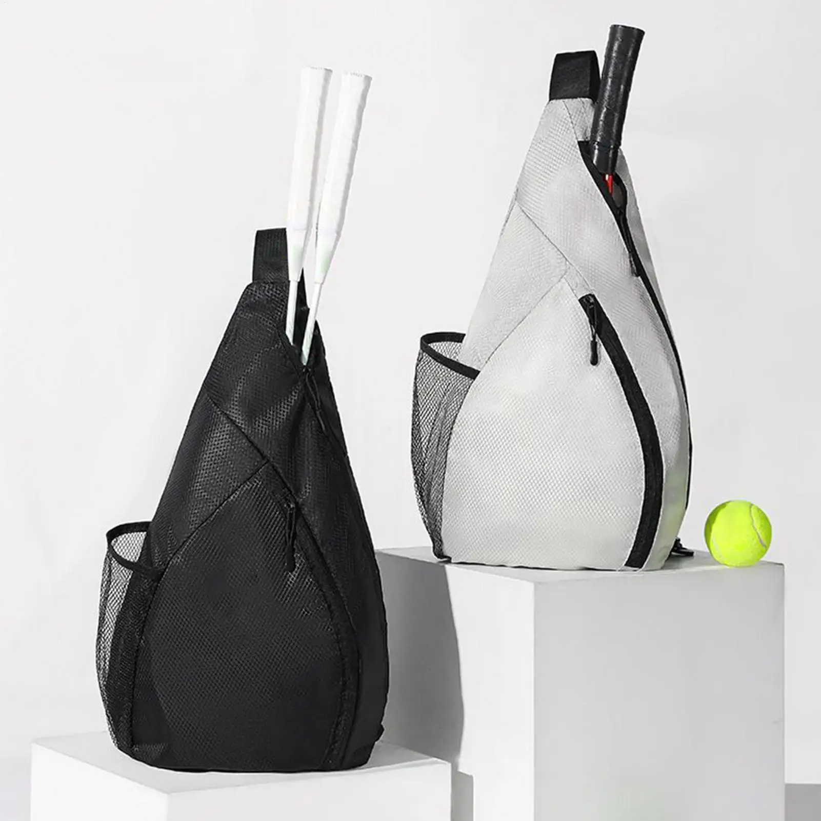 

Badminton Racket Single Shoulder Bag Crossbody Sports Backpack Large Capacity Pickle ball Paddle Bag for Gym Club Training