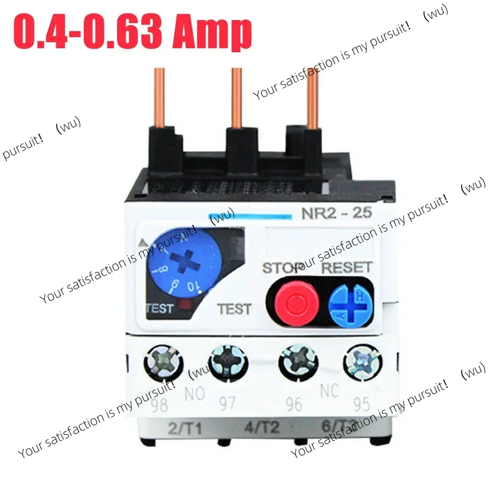 Thermal Overload Motor Relay 3 Phase AC 50Hz/60Hz FR NR2-25 IP20 Plug-in With Indicator Light For CJX2 Series Contactors