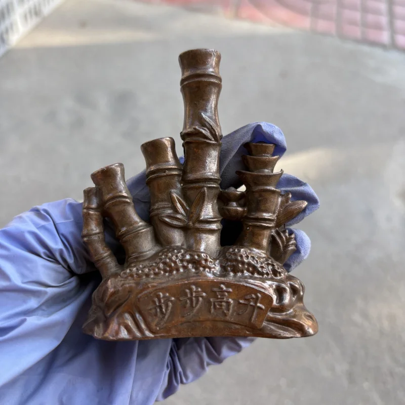 Antique Finish Alloy Copper " by Step" Ornament for Home, Living Room, Office Decoration, Opening Ceremony Gift, Metal Decor