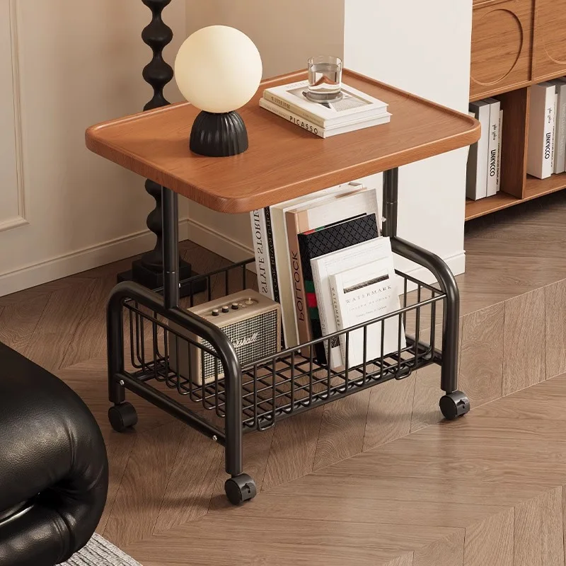 DSA sofa side few movable trolley table household tea tens of thousands of round snack cart corner few simple shelves