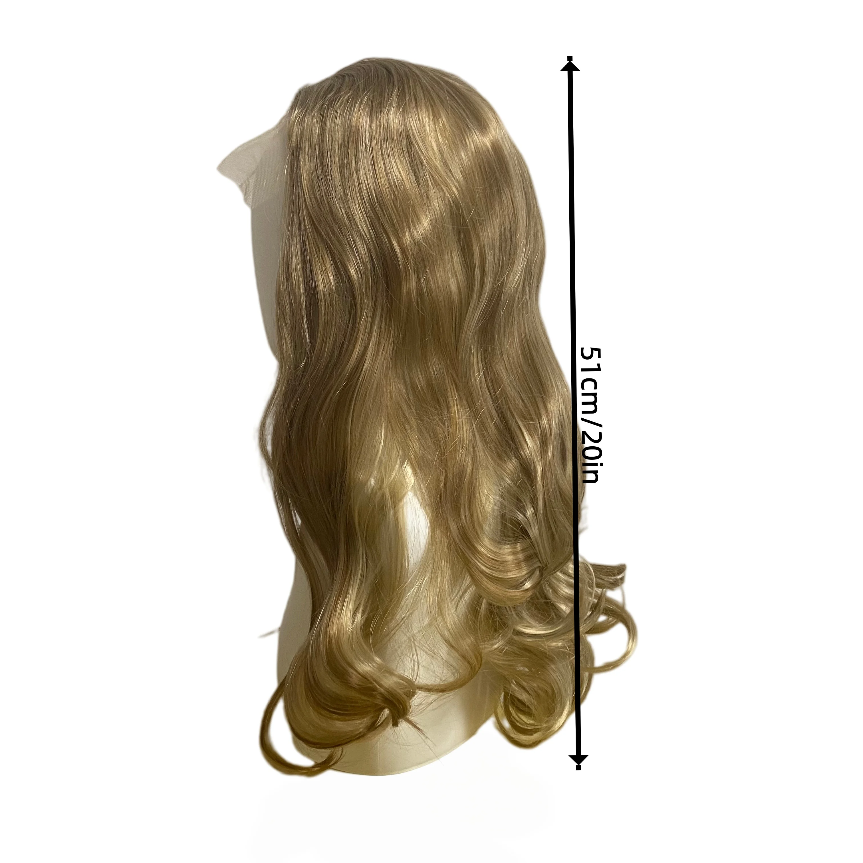 Long wave synthetic wig, suitable for women to wear on occasions such as Carnival, St. Patrick's Day, back to school season