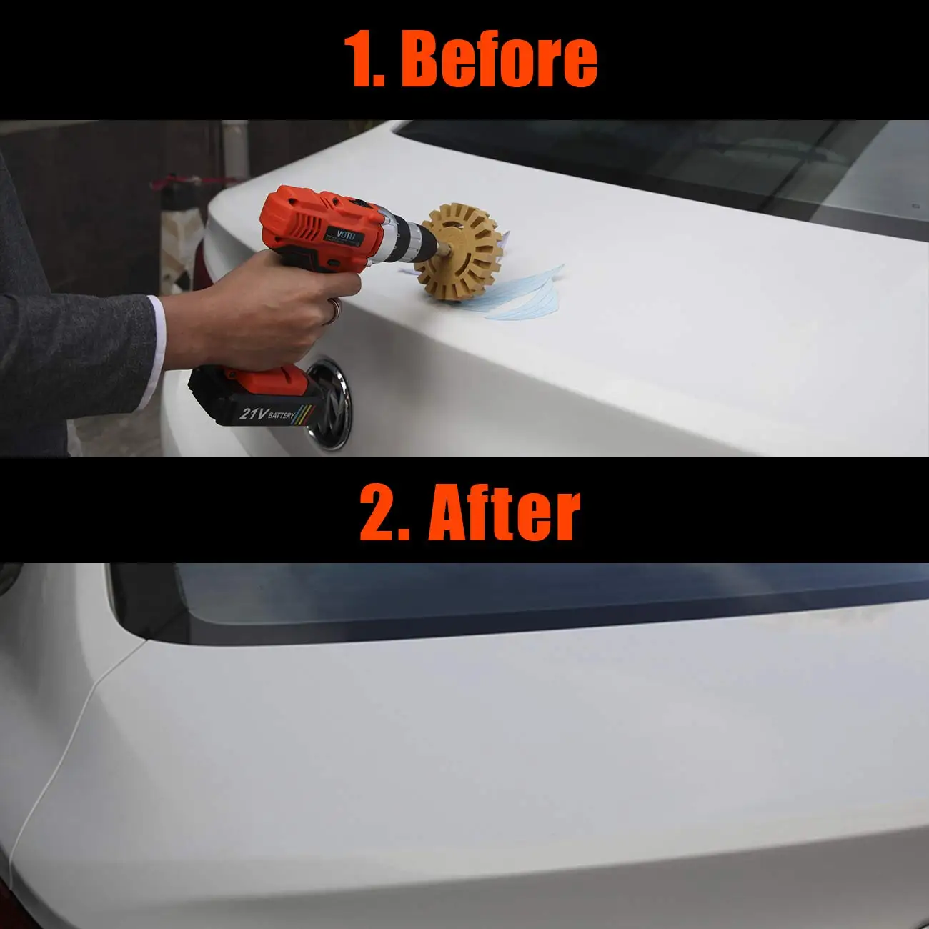 Car Decal Eraser Wheel Pin Stripe Removal Tool  Rubber Wheel with Adapter  Removes Vinyl Decals Graphics & Double Faced Tape image 5