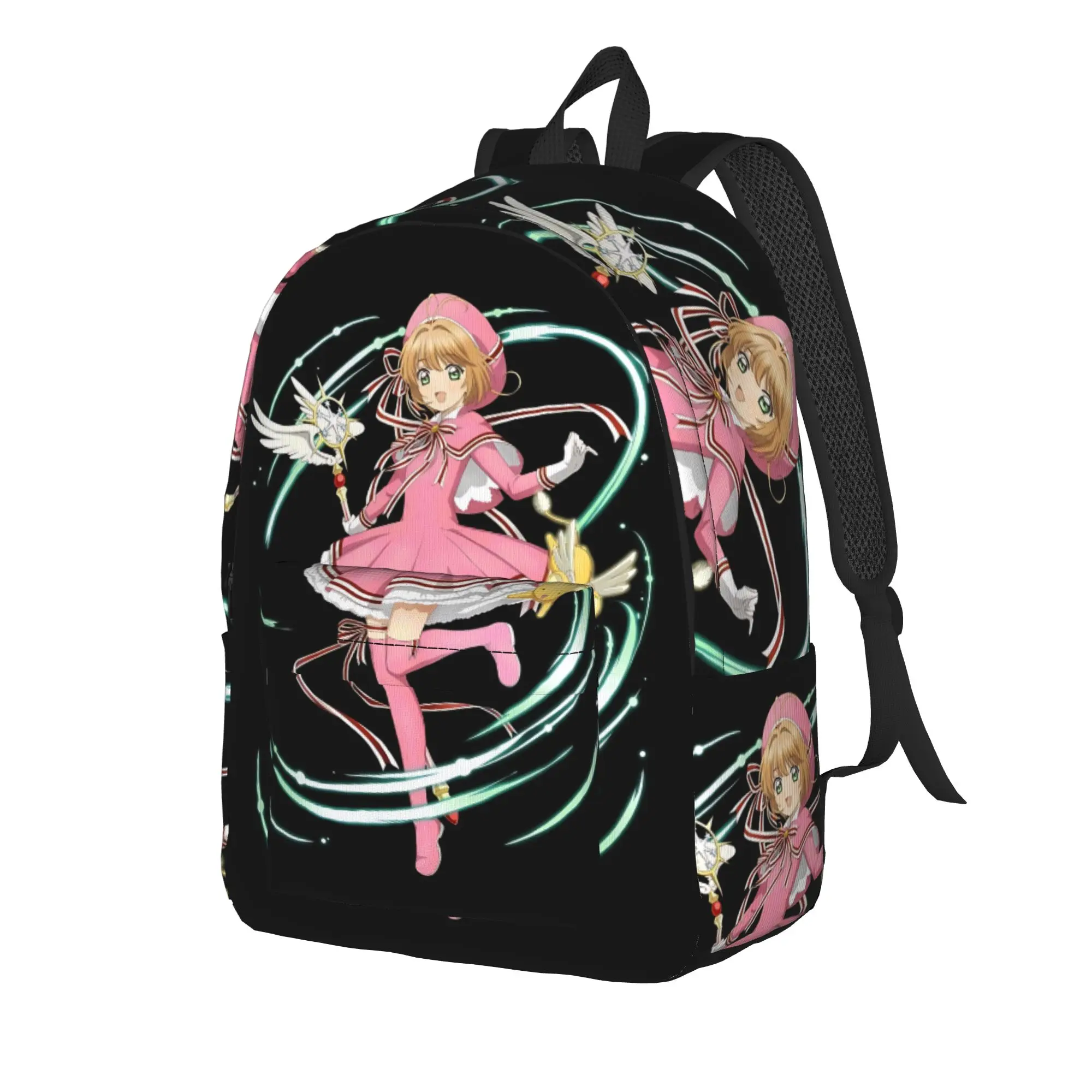 1Piece Cardcaptor Sakura Knapsack Pink Magic Sakura Backpack New Semester Begins