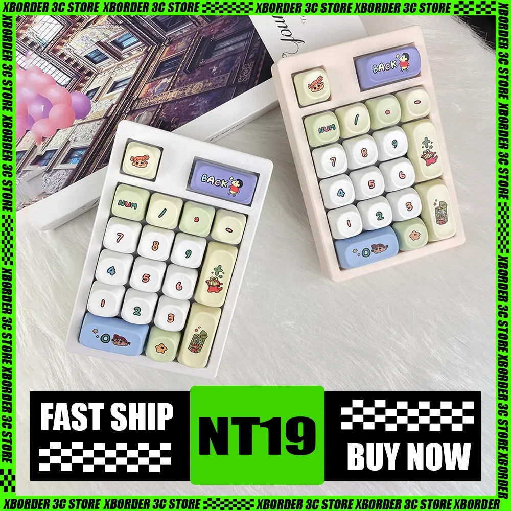 Next Time Nt19 Pad Keypad Mini Keyboard 3 Mode Bluetooth Wireless Customized Keyboard Gamer Numpad Pc Accessories E-sports Gifts