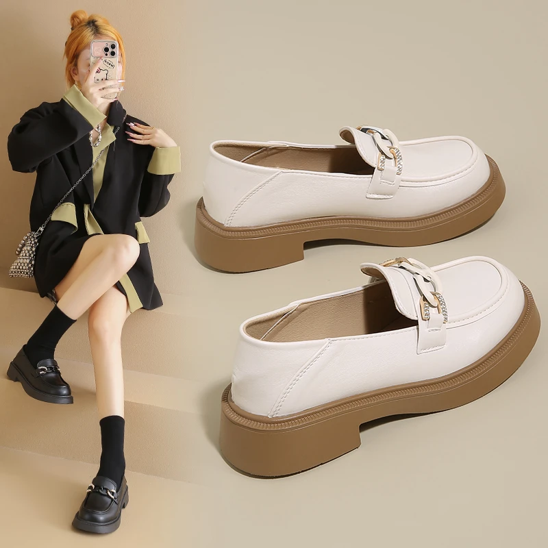

French Fashion Women's Slip-On Loafers - 2025 Spring New Style, Flat Heel, Low-Cut, Soft and Comfortable Casual Shoes