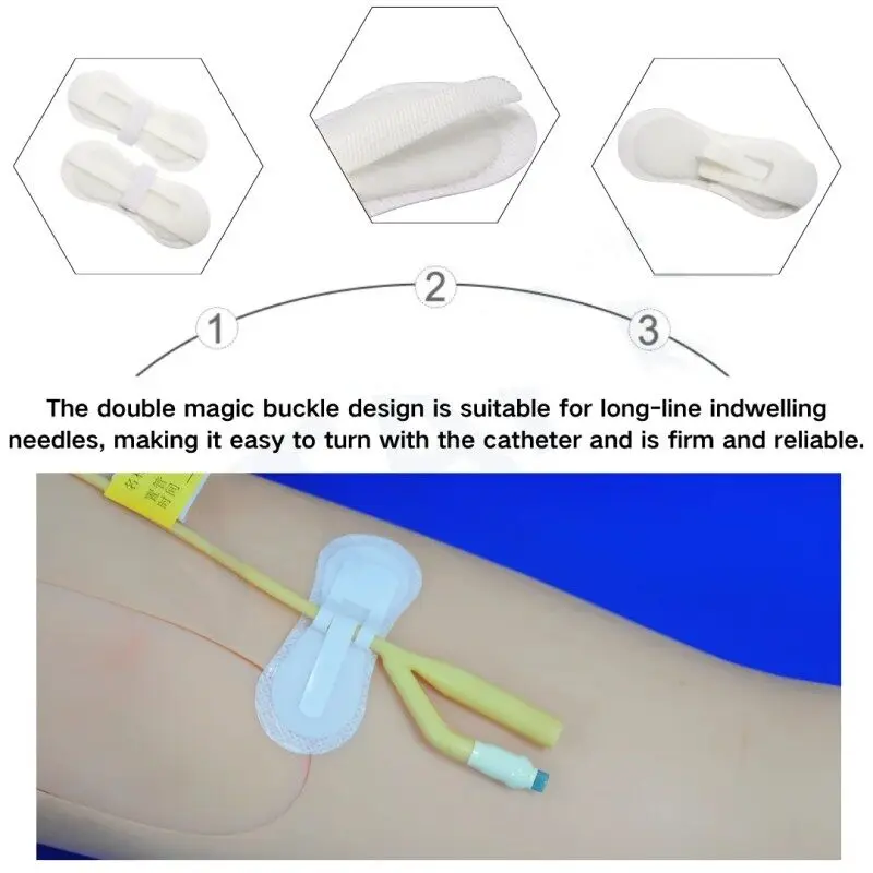 1Pc Tube Fixing Sticker Sterile Medical PICC/CVC Catheter Fixation Tape Nasogastric Tube Fixation Patch Butterfly Buckle Fixing