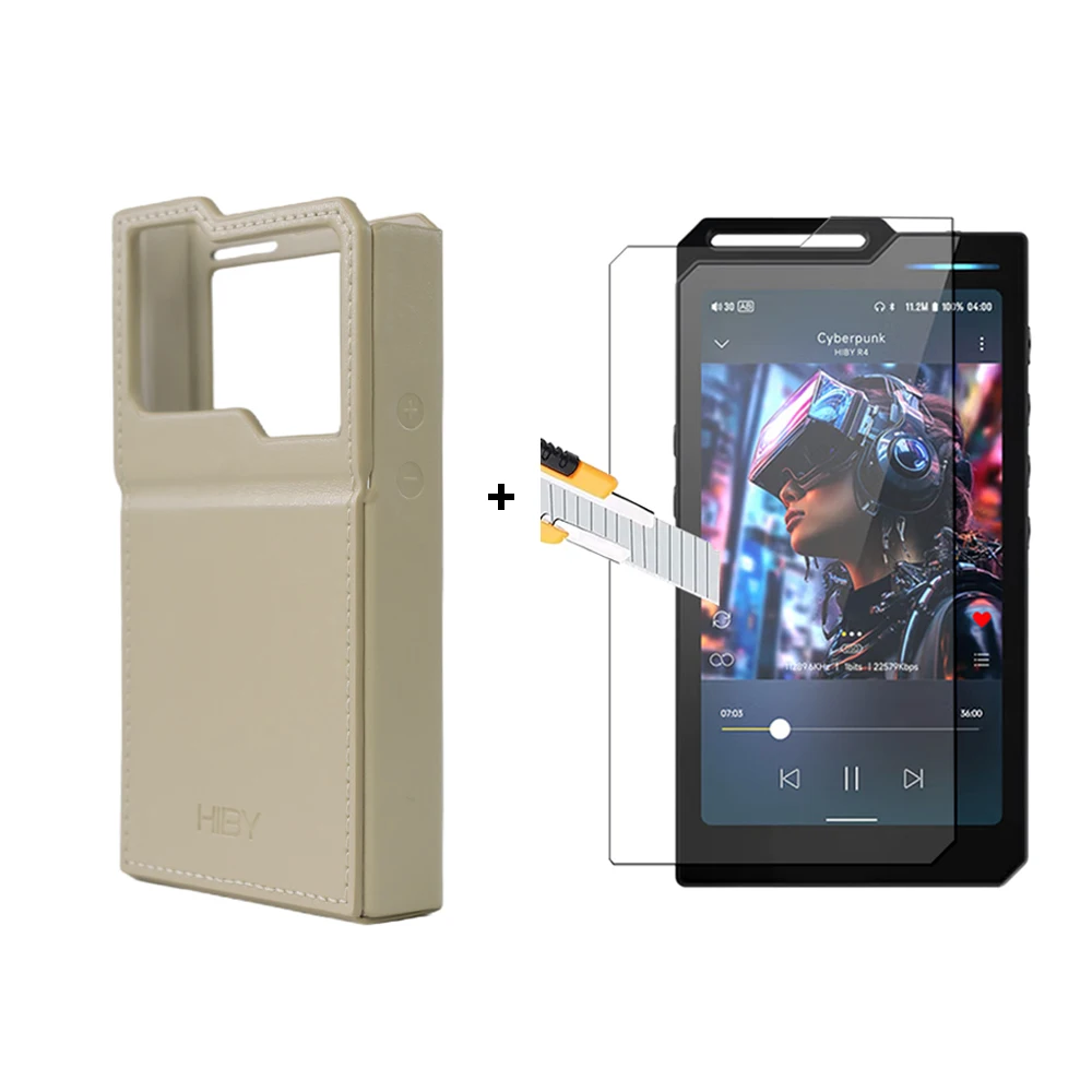 Coque de protection en cuir antichoc et rsistante aux rayures, tui pour lecteur de musique HiBy R4 EVA R4 HiFi MP3