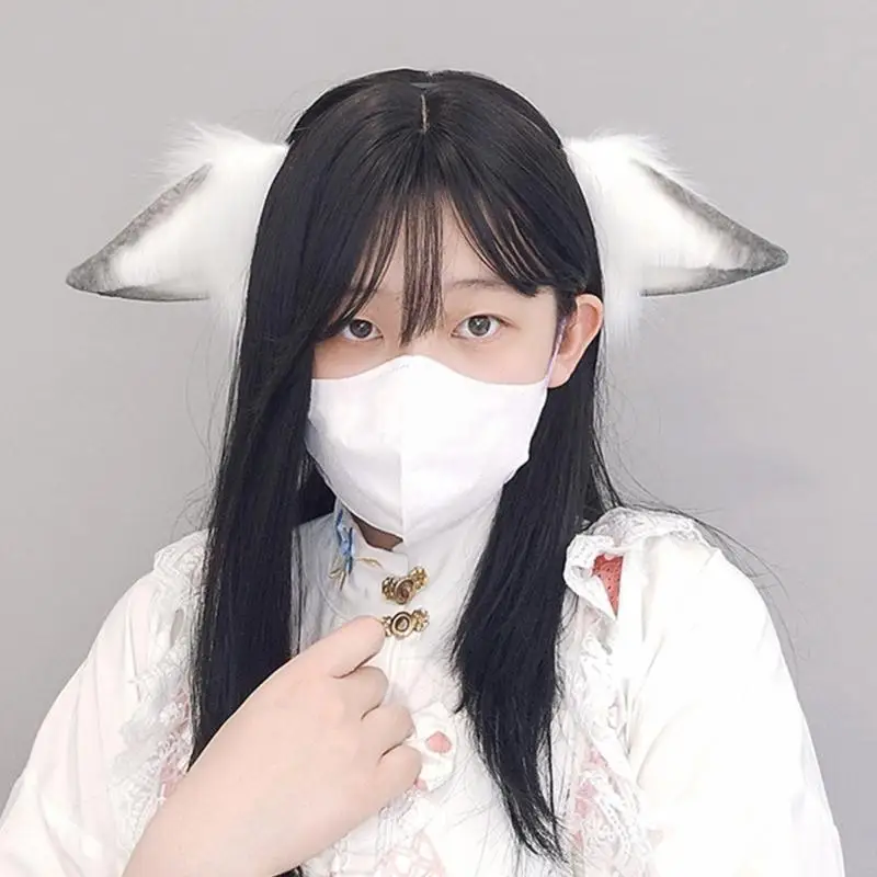 N5KB Girls Anime Party Sheep Ear forma ouvido cabeça para a cabeça Pluxus Cosplay Caractere