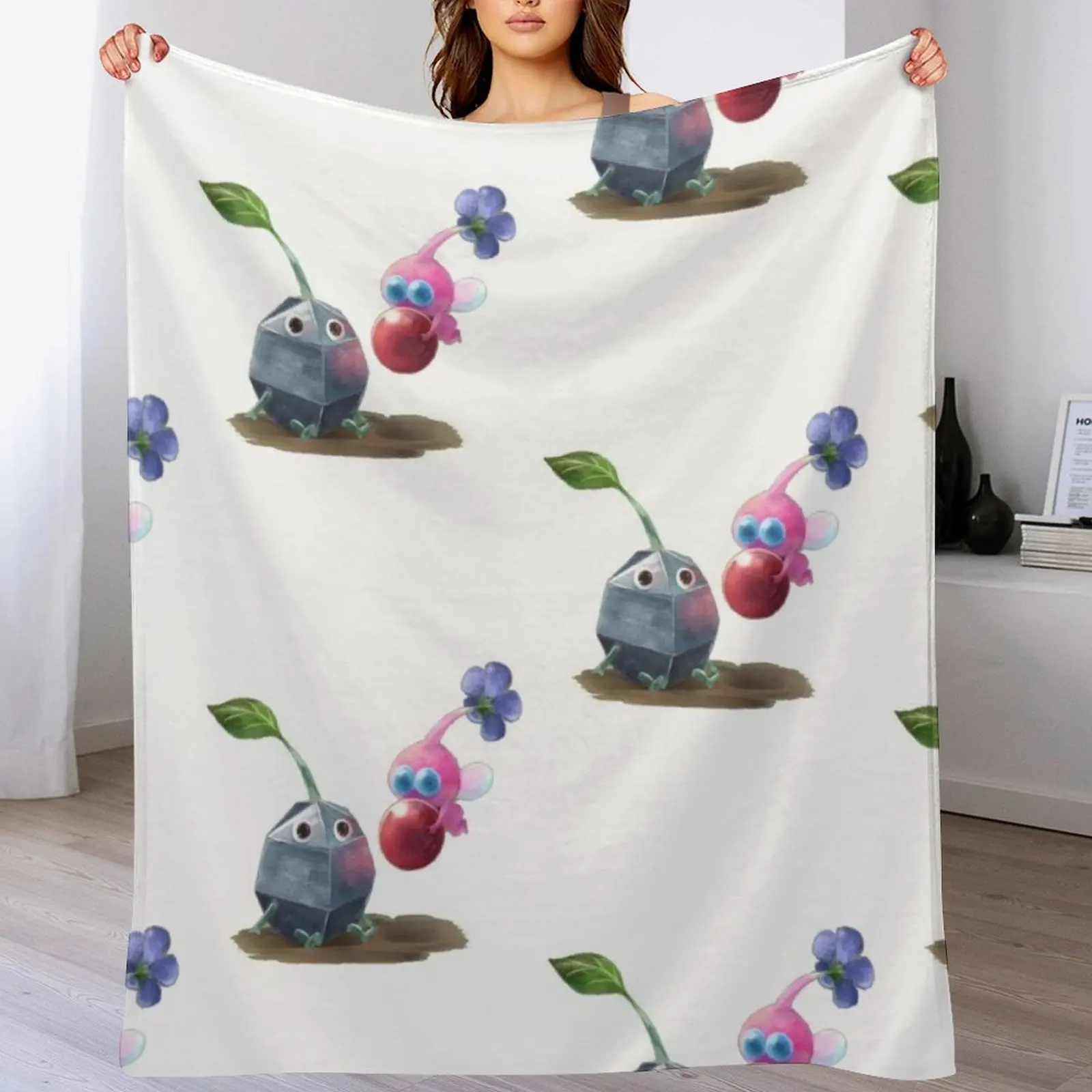 

Pikmin 4 Throw Blanket Warm Comfortable Blanket Gift for Parents Friends