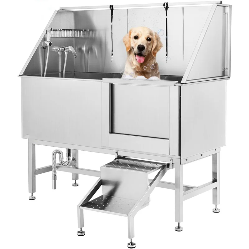 Factory Customized Multifunction Dog Wash Station Stainless Steel Dog Bathing Pet Grooming Bath Tub