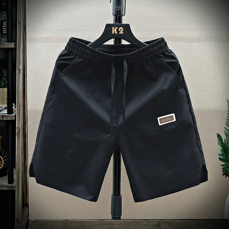 

Быстросохнущие рабочие шорты для мужчин: летние, тонкие, свободного кроя, повседневные, длиной до колена, прямые, в спортивном стиле, молодежные