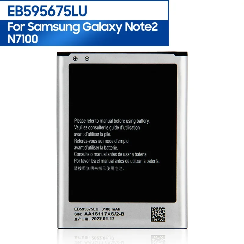 

Replacement Phone Battery EB595675LU For Samsung Galaxy Note 2 N7100 N7102 N719 N7108 N7108D NOTE2 NFC 3100mAh