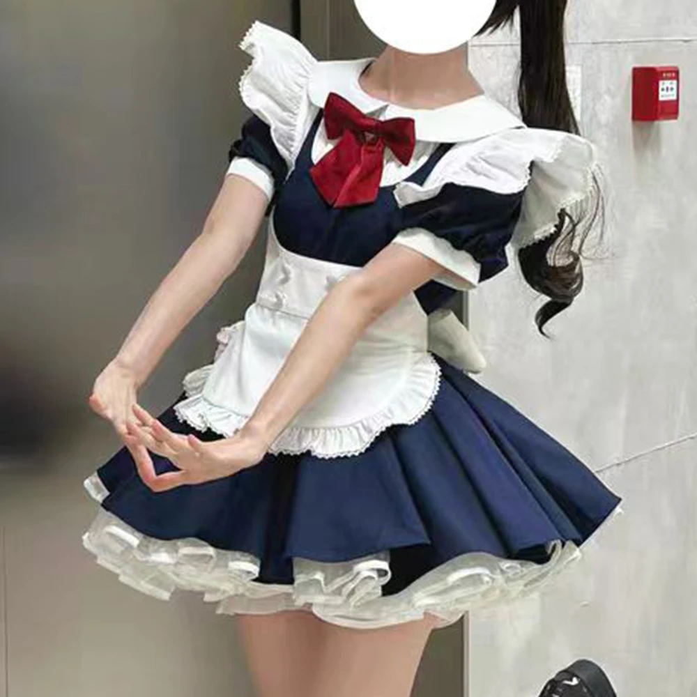 مجموعة الدمية ملابس الخادمة اليابانية الأسهم كوارث الرياح لوليتا فستان OP بقعة الشعر الثاني ملابس النساء #5