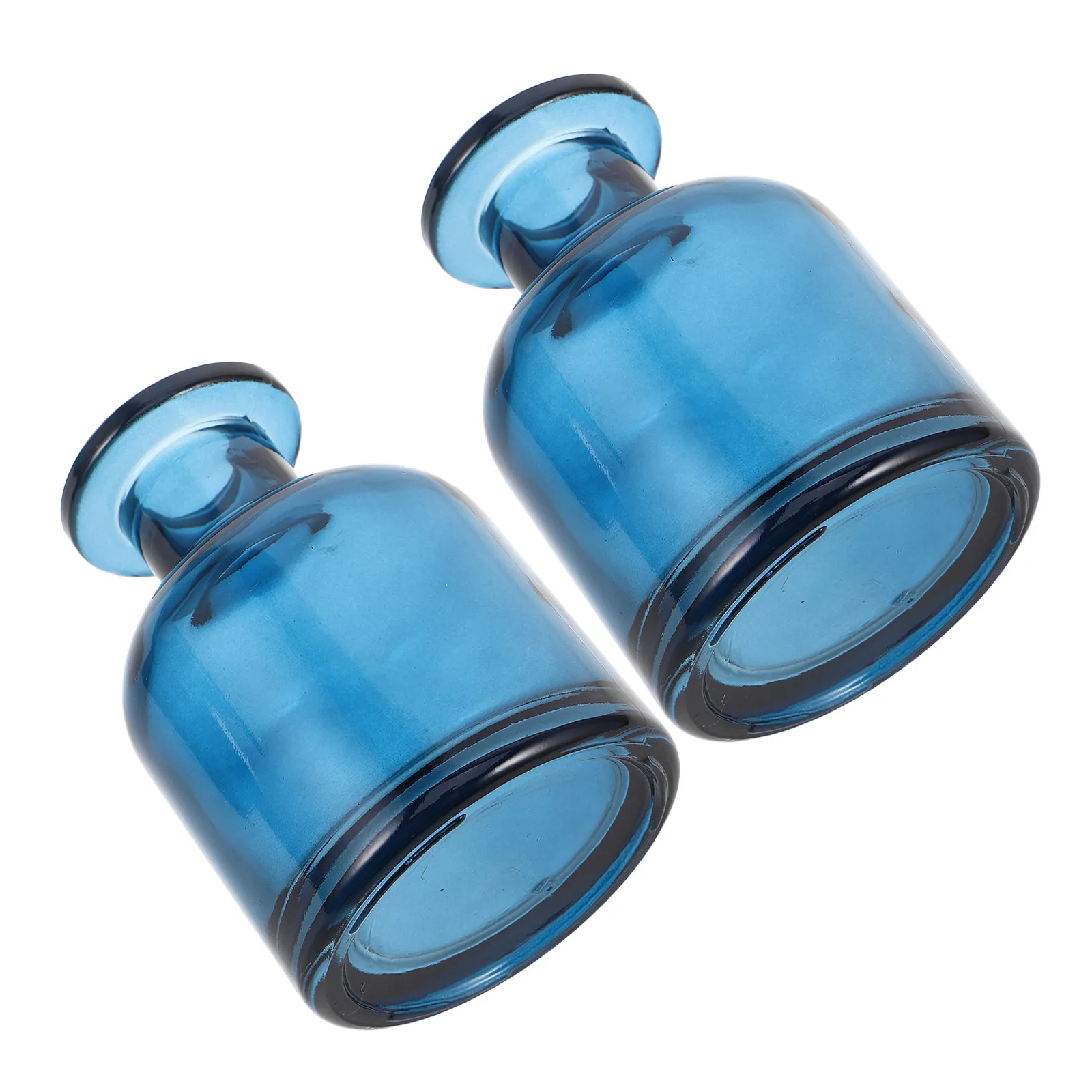 

2Pcs Blue Glass Reed Diffuser Bottles 150Ml Empty Refillable Scent Diffuser Jar for Aromatherapy Essential Oils Home Office Spa