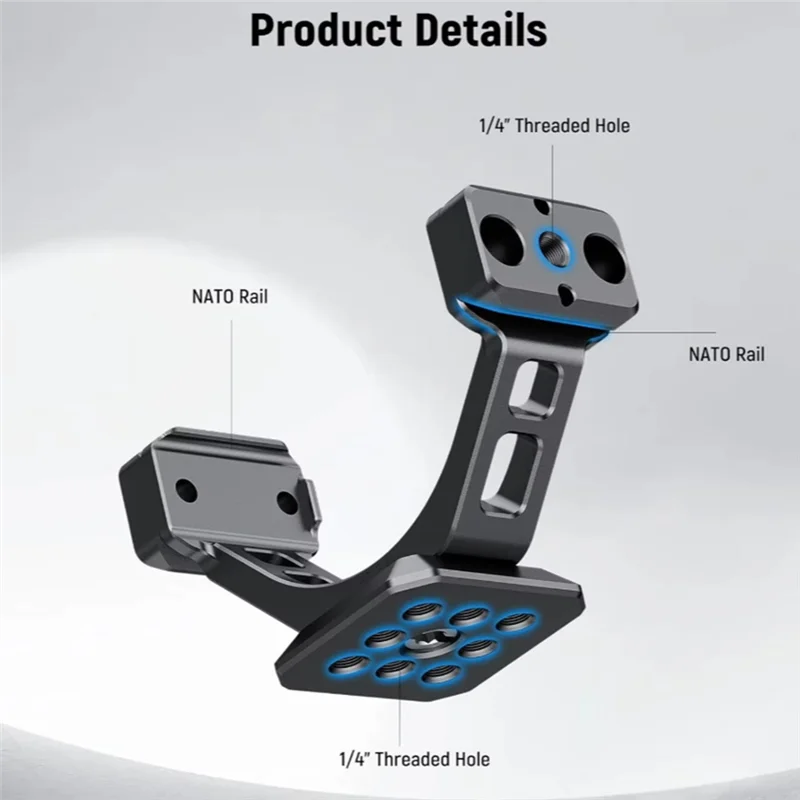 ABGI-Arca Pelat Rilis Cepat untuk DJI Ronin S RS 3 RS 4 Adaptor Dudukan Penstabil Gimbal Rig Bahu Stabilitas Yang Ditingkatkan
