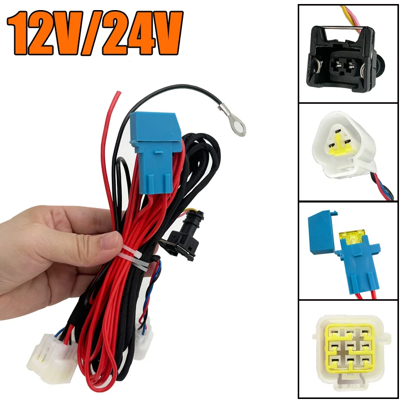 

12V/24V Car Air Diesel Heater Main Wiring Harness Cable Adapter For Webasto Eberspacher Parking Heater Accessories 7 Line 9 Hole
