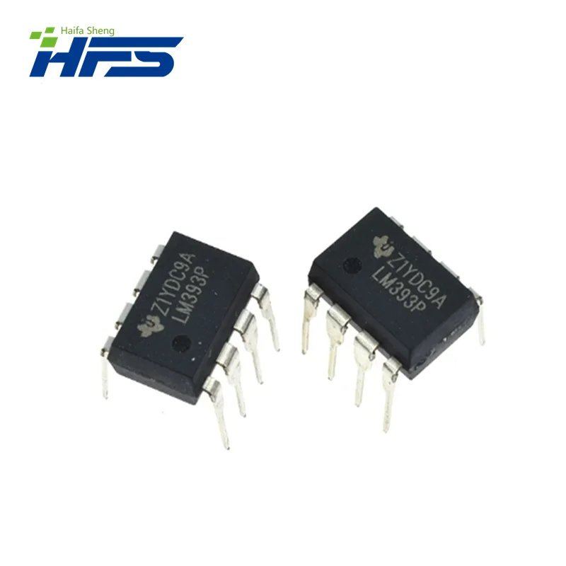 LM393P DIP8 LM393 DIP-8 IC, DIP-8, novo e original, baixa potência, componentes duplos, 10pcs