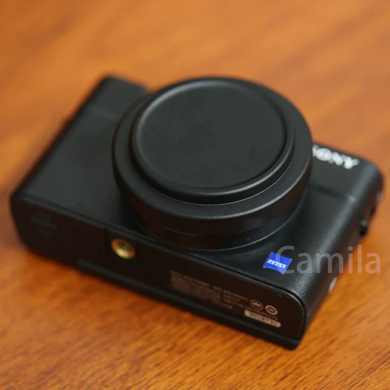 metal front Waterproof Lens Cap/Cover protector hood for sony RX100M7 RX100vii camera black silver accessories